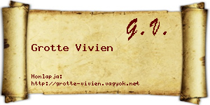Grotte Vivien névjegykártya